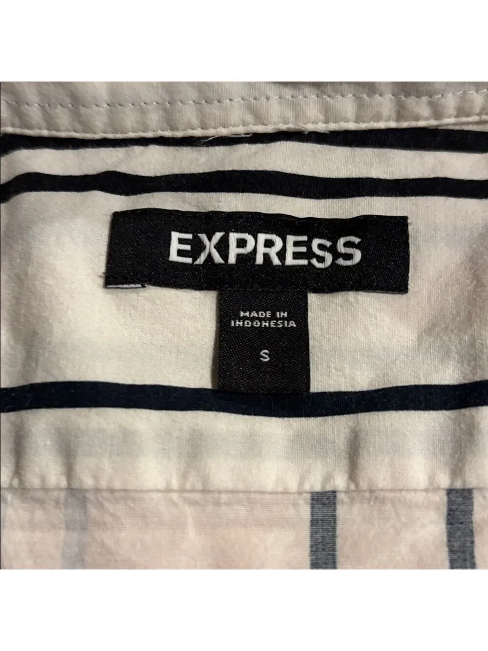 Express Men's Striped Casual Shirt, Sz S